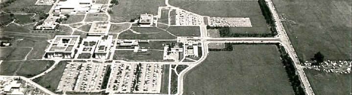 aerial shot of campus from 1967