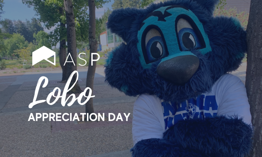 ASP 'Lobo Appreciation' graphic featuring the Lobo mascot in a Noma Nation t-shirt