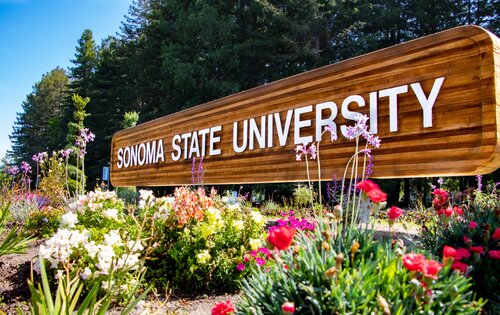 Sonoma State University sign 