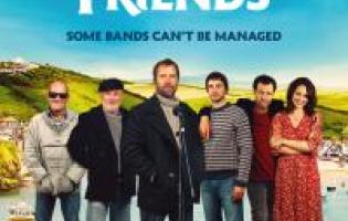 The film poster for 'Fisherman's Friends' featuring a line of 6 people posing 