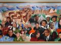 The Ethnic Studies mural featuring portraits of important historical figures 