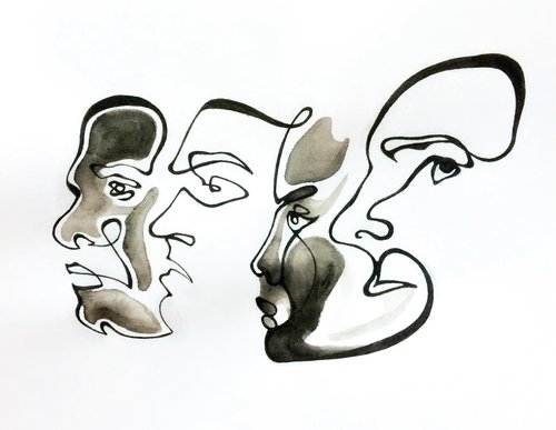Sketch of faces