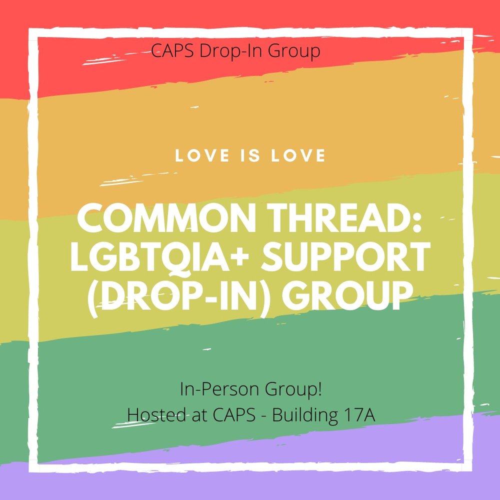 Common Thread LGBTQIA+ Support Group Flyer