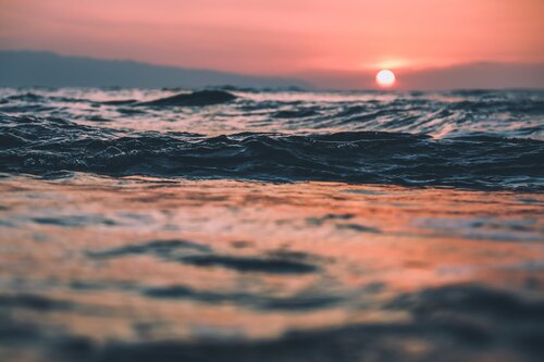 Ocean and the sunset 