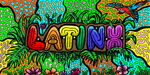 Colorful Latinx graphic 