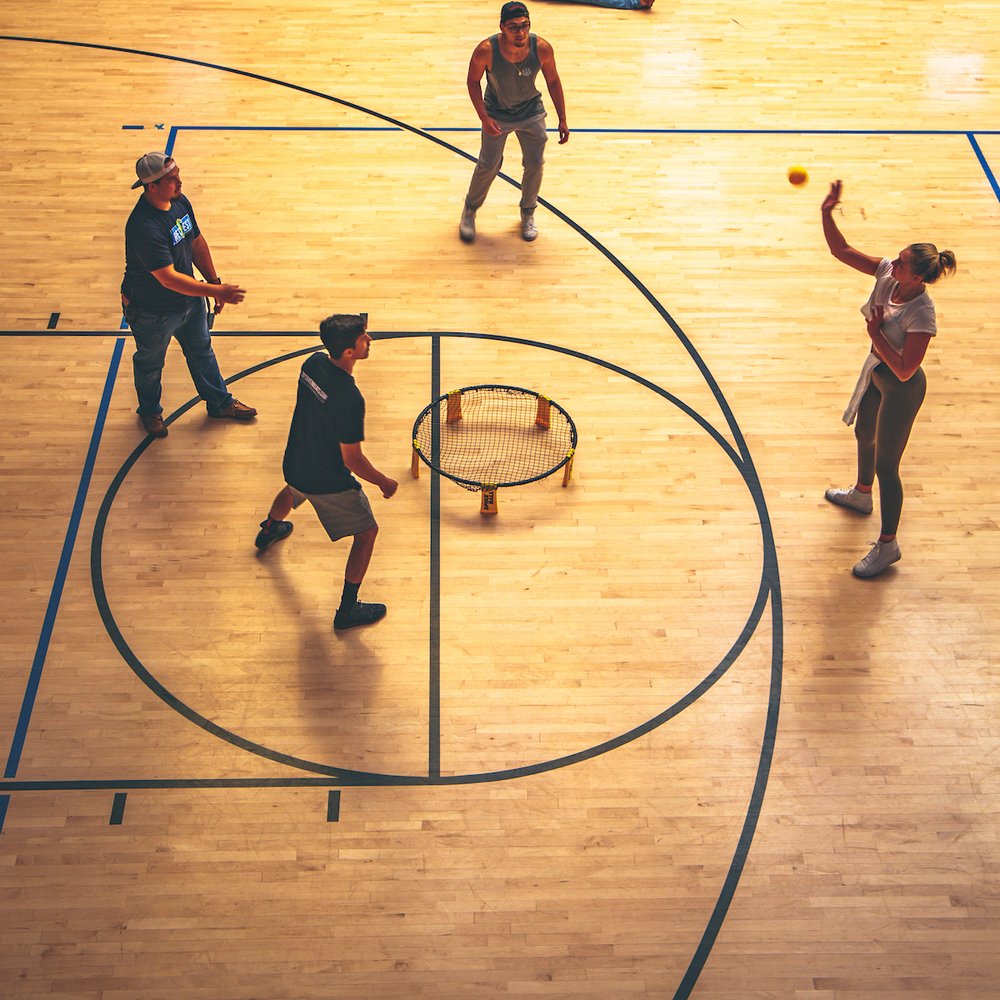 Students playing Spike Ball in the Campus Recreation Center