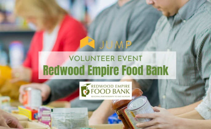 Flyer for 'Redwood Empire Food Bank' volunteer event