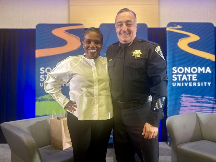 Members of the SSU Police Department posing and smiling together