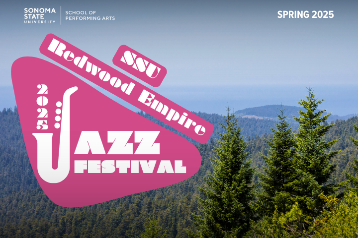 The event flyer for the SSU Redwood Empire Jazz Festival