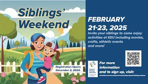 Flyer for SSU Siblings' Weekend