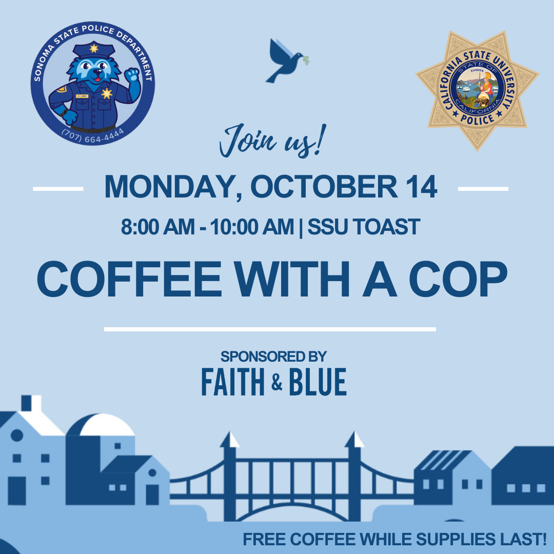 The event flyer for 'Coffee with a Cop'