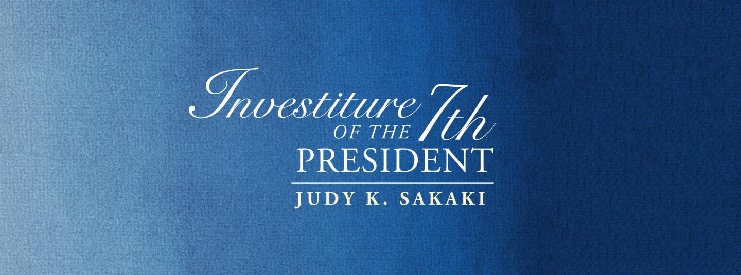 Investiture banner - Judy Sakaki 