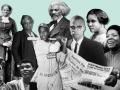 A collage of images of black historical figures 