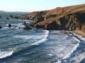Waves crashing on the shoreline of Dillon Beach