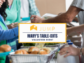 Flyer for the 'JUMP Mary's Table Cots' volunteer event
