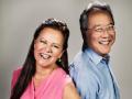 Yo-Yo Ma and Kathryn Stott posing together and smiling