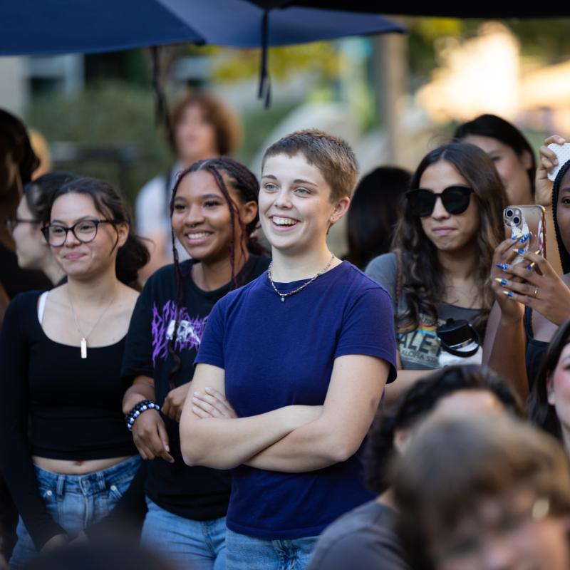 Students enjoying a show at Culture Night