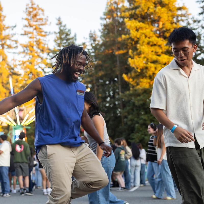 Students dancing